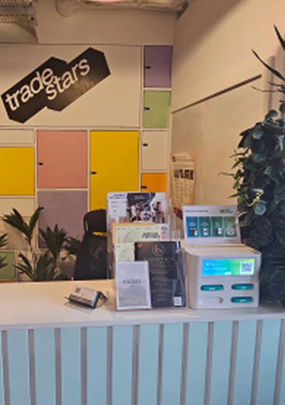 Charging in a cafe